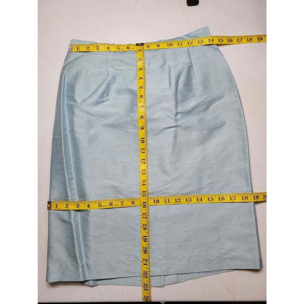 Silk Y2K Spenser Jeremy Light Blue Women's Skirt Suit Two-Piece Set Blazer - Picture 14 of 14